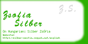 zsofia silber business card